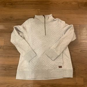 Like new, LLBean quilted quarter zip pullover